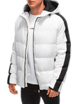 Men's quilted winter jacket - white V5 EM-JAHP-0101