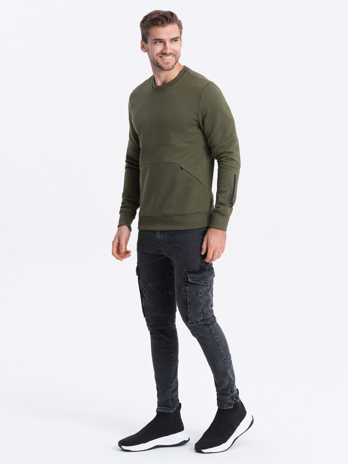 Men's sweatshirt - dark olive B1349