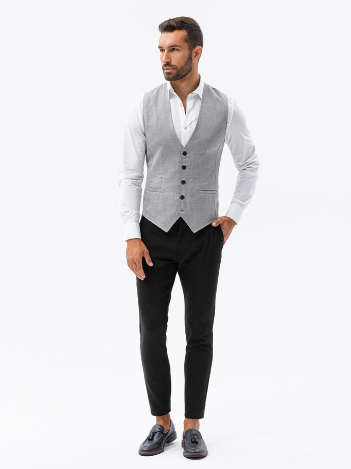 Men's vest - light grey V56