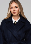 Women's striped bathrobe coat LARICA OW-COLC-0105 v1 - navy blue