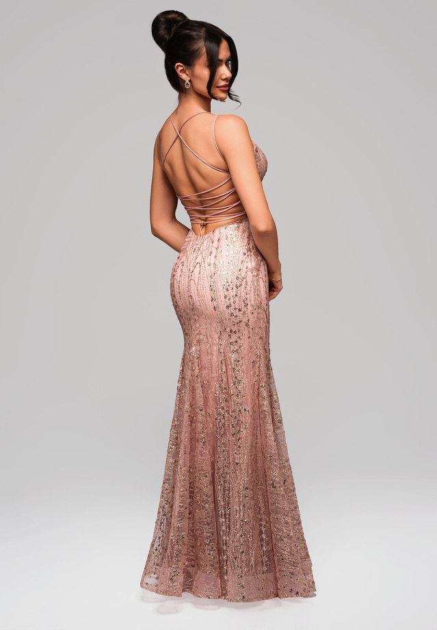 Evening dress LA-OM-DLR165 - pink