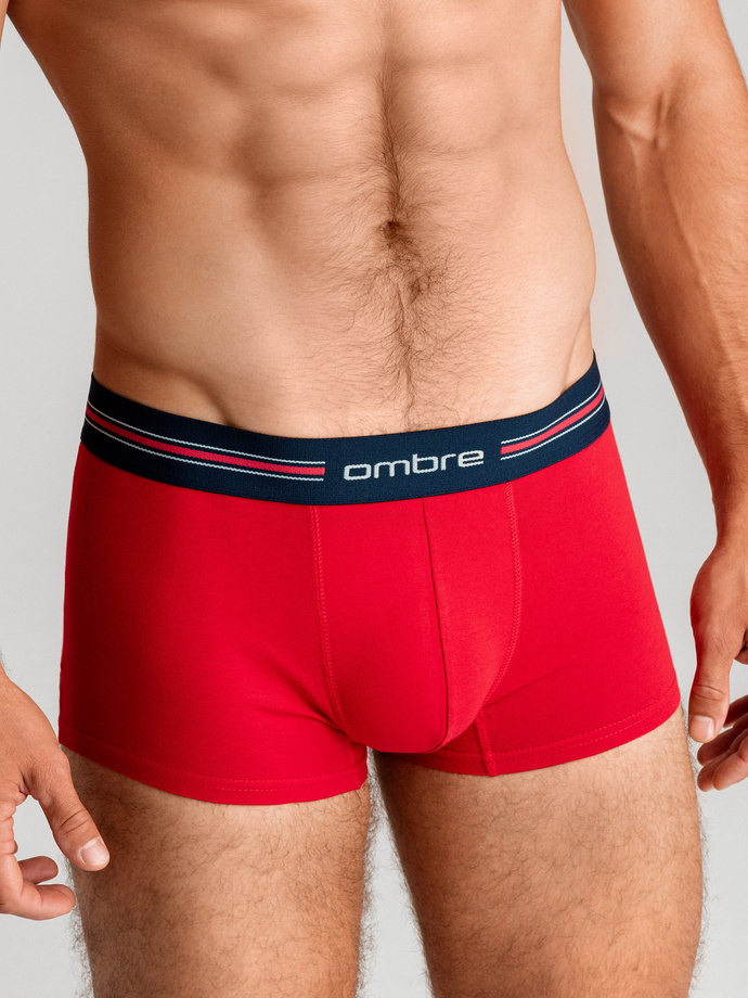 Classic fit men's boxer shorts with striped elastic band - 3 pack mix OM-UNBO-0109