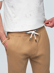 Men's jogger sweatpants - brown V2 OM-PABS-0173