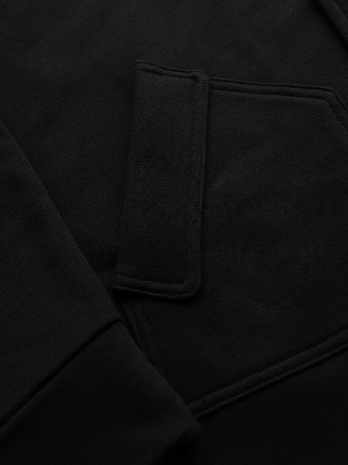 Męska bluza zapinana na guziki ze stójką – czarna V6 OM-SSZP-0240