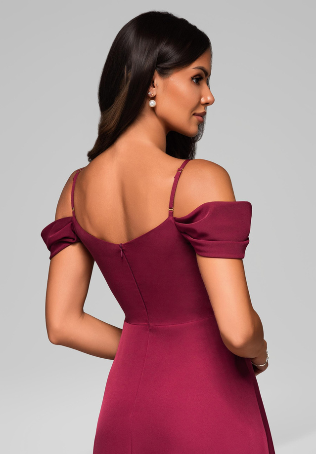 Evening dress LA-OM-DLR038 - dark red