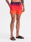 Men's swimming trunks ombre effect - orange V17 OM-SRBS-0125