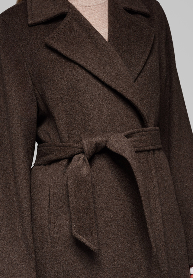 Men's minimalist coat with detachable vest - beige V1 OM-COLC-0139