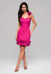 Evening dress LA-OM-DLR166 - burgundy