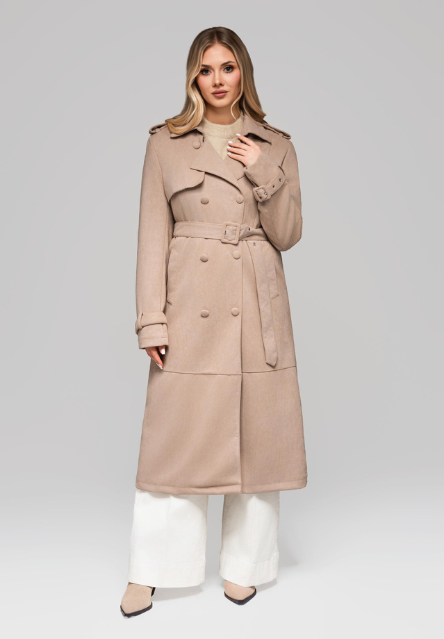 Women's trench coat LARICA OW-COLC-0107 v2 - beige