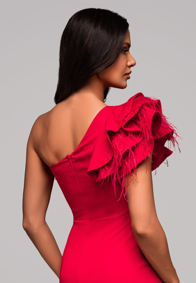 Evening dress LA-OM-DLR005 Regular Fit red