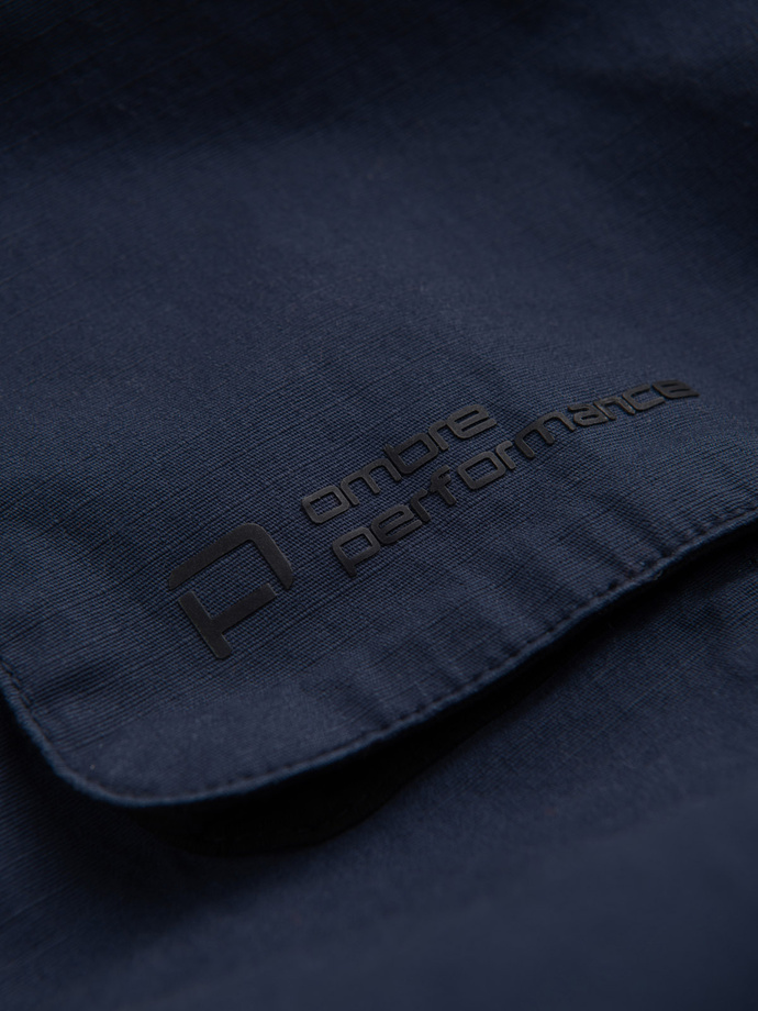 Men's JOGGER pants with zippered cargo pockets - navy blue V5 OM-PAJO-0135