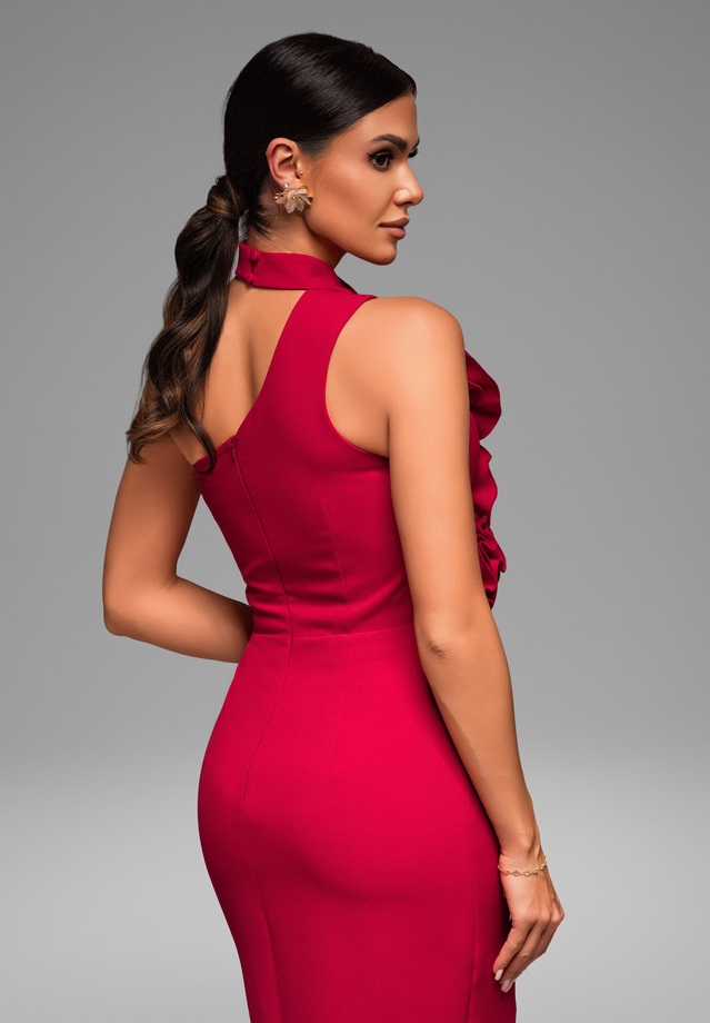 Evening dress LA-OM-DLR063 Regular Fit red