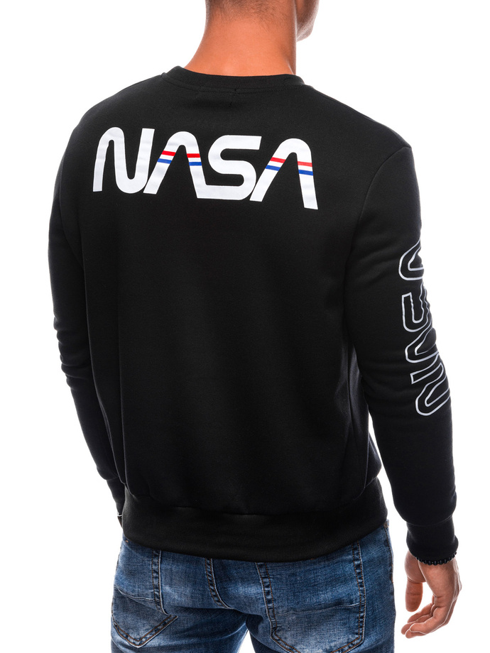 Bluza męska bez kaptura B1685 - czarna