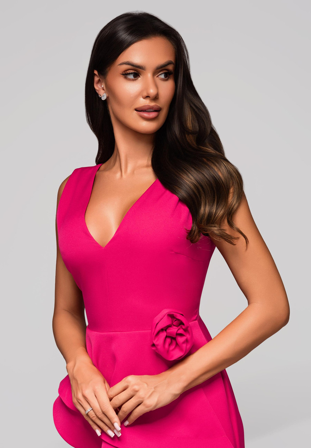 Evening dress LA-OM-DLR212- fuchsia