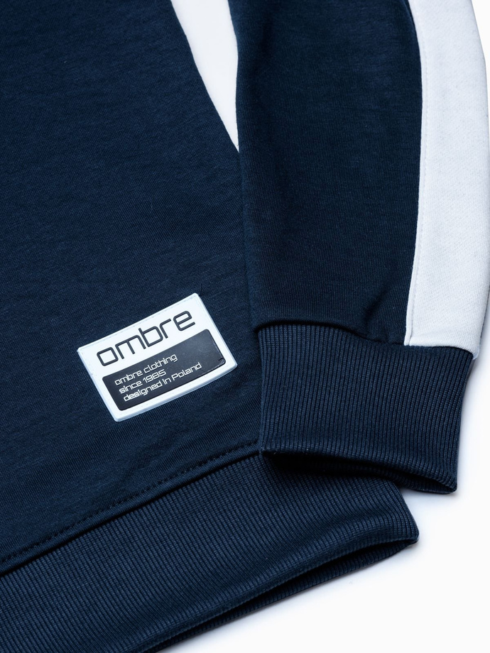 Men's hoodless sweatshirt OM-SSNZ-22FW-010 - V2 navy blue