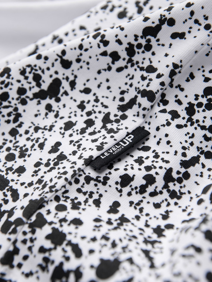 T-shirt męski bawełniany z gradientowym nadrukiem - biały V1 OM-TSPT-22SS-001