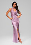 LA-OM-DLR083 Regular Fit raspberry evening dress