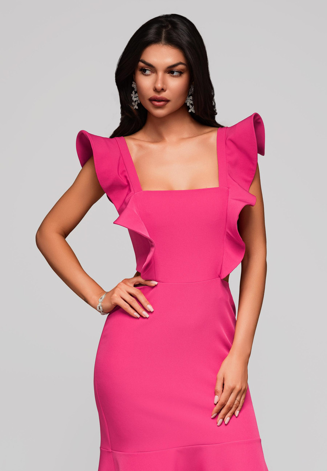 Evening dress LA-OM-DLR152 - fuchsia