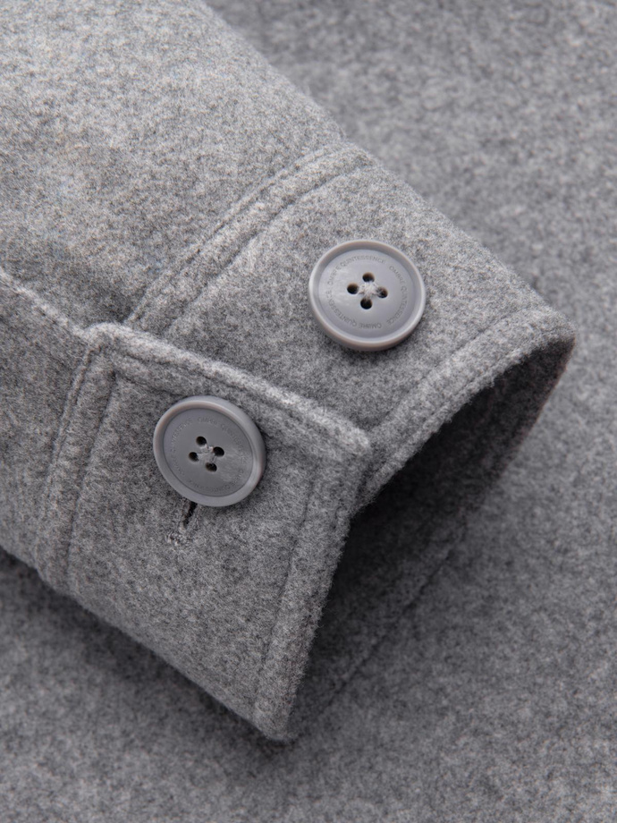 Men's lightweight fleece jacket with viscose - gray V2 OM-JANP-0199