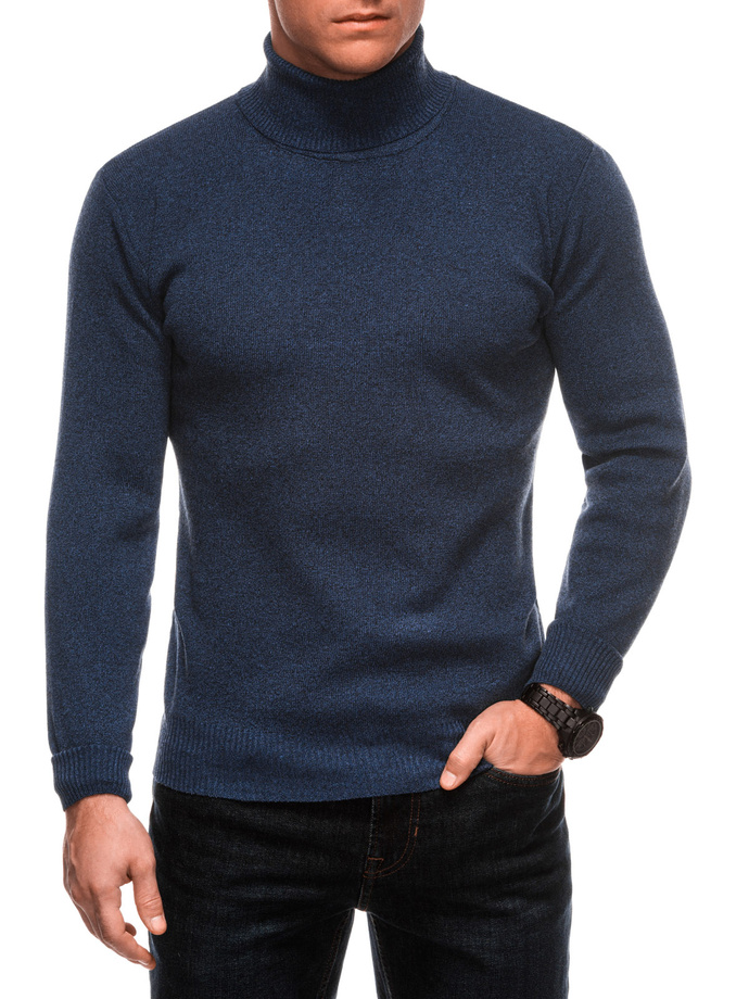 Men's turtleneck sweater E250 - dark blue