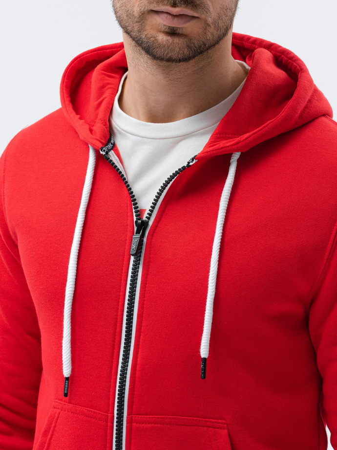 Men's zip-up sweatshirt - red B977
