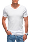 Men's basic V-neck t-shirt EM-TSBS-0101 - white V2