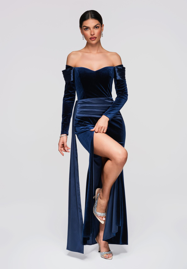 Evening dress LA-OM-DLR254 - navy