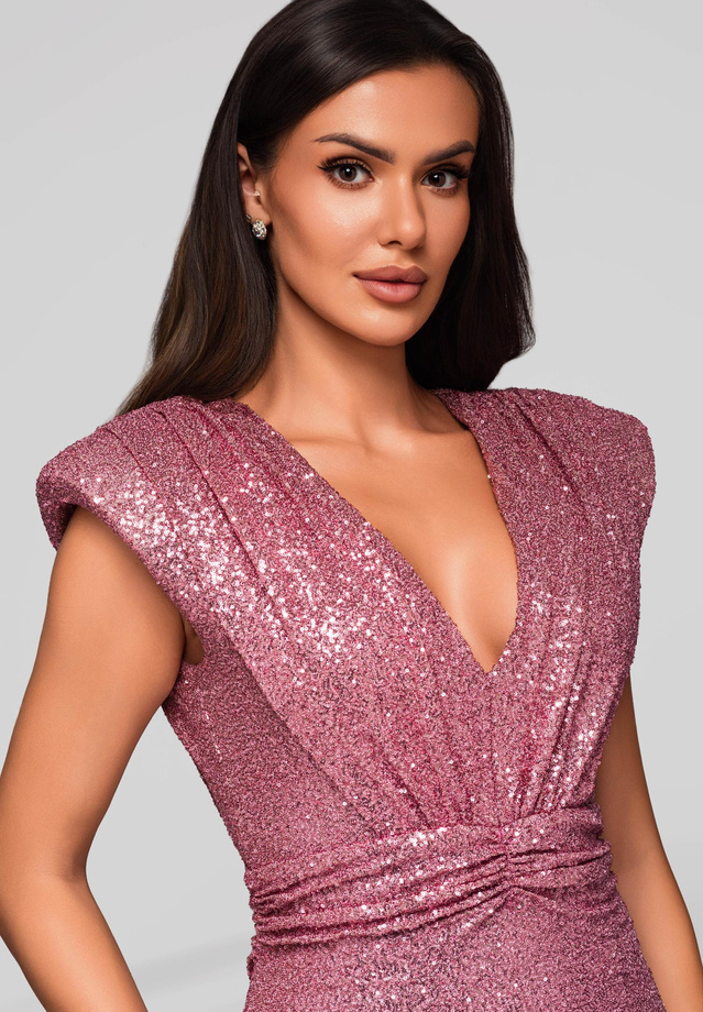 Evening dress LA-OM-DLR215 - pink