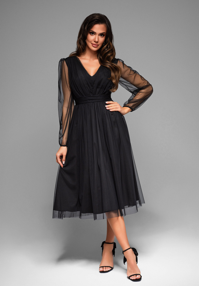 Evening dress LA-OM-DLR007 - black