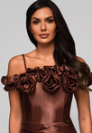 Evening dress LA-OM-DLR213 - brown