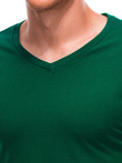 Men's basic V-neck t-shirt EM-TSBS-0101 - green V11
