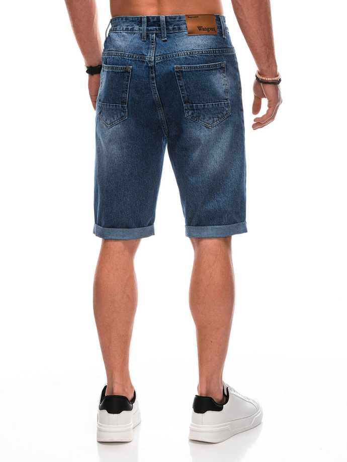 Krótkie spodenki męskie jeansowe W478 - niebieskie