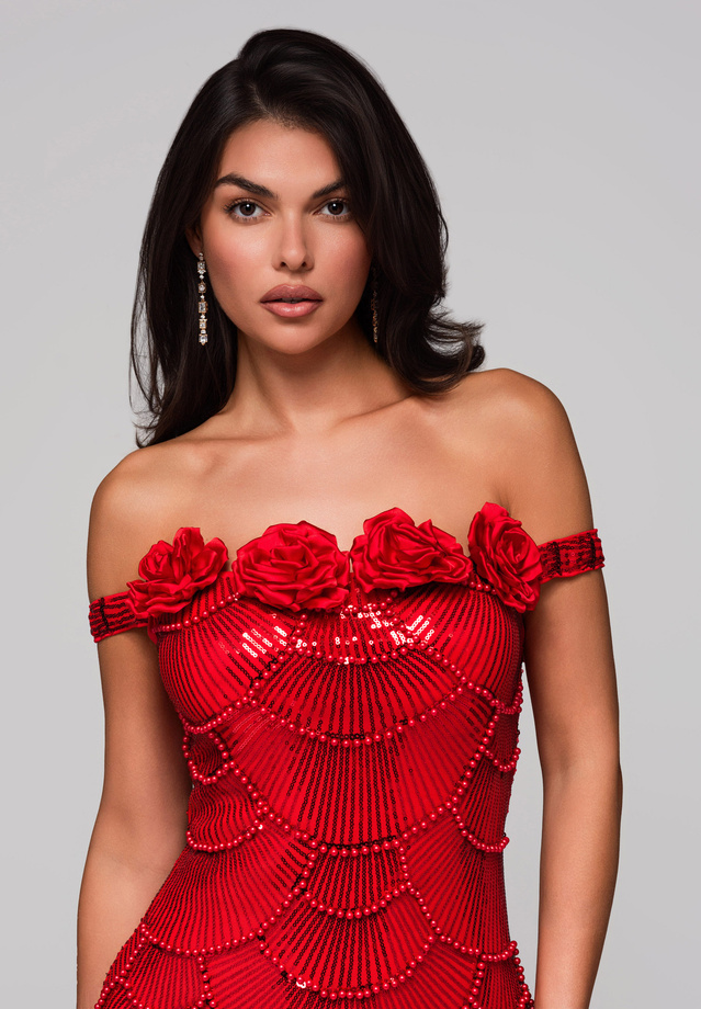 Evening dress LA-OM-DLR238 red