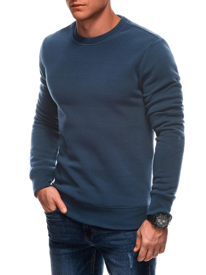 Men's uniform BASIC round neck sweatshirt - navy blue V5 EM-SSBN-0100