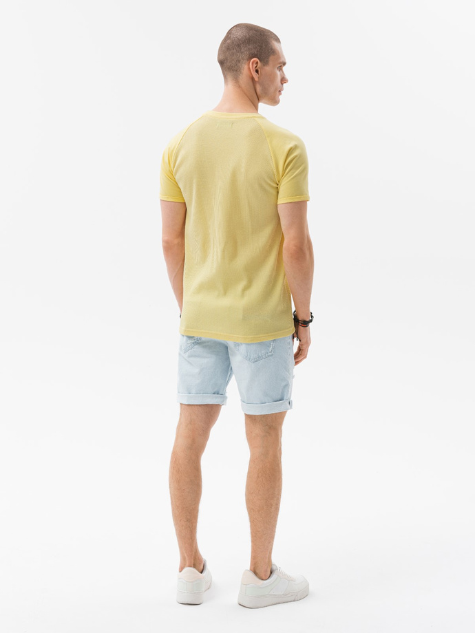 Men's plain t-shirt - yellow S1182