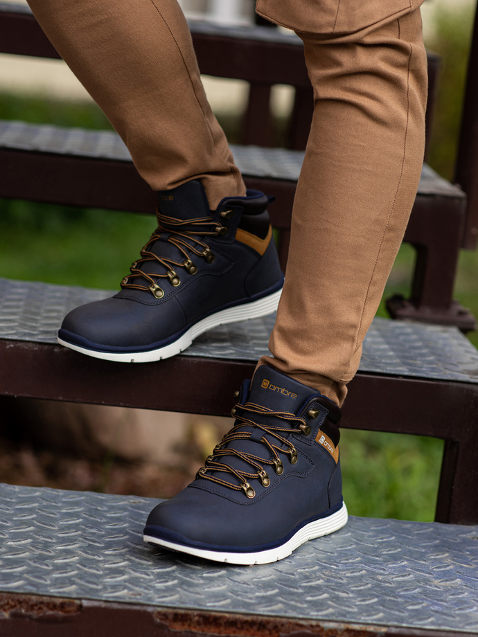 Men's winter shoes trappers - navy T312