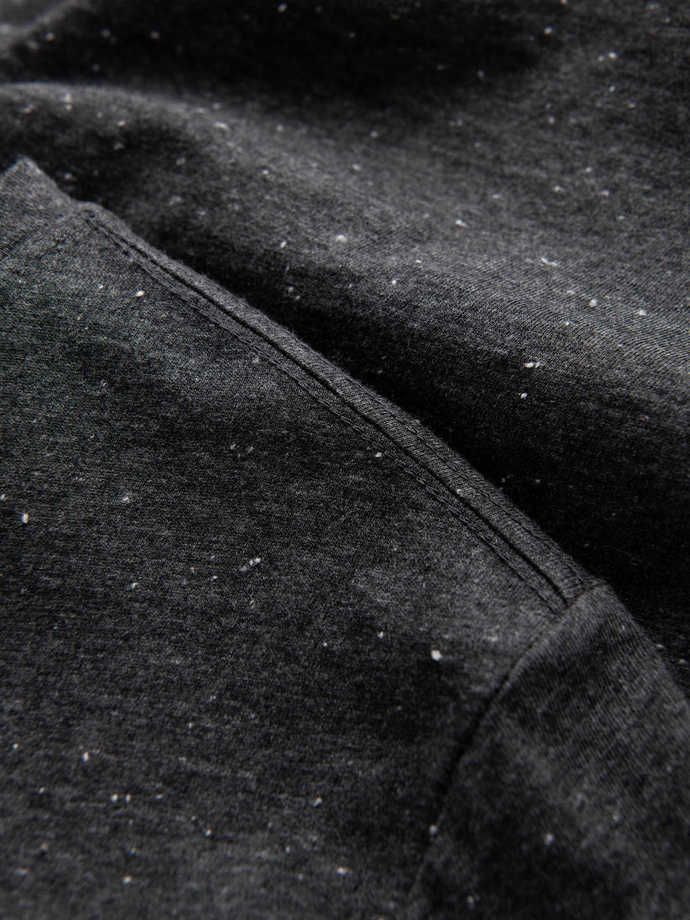 T-shirt męski z ozdobnym efektem confetti - czarny V5 OM-TSCT-0178