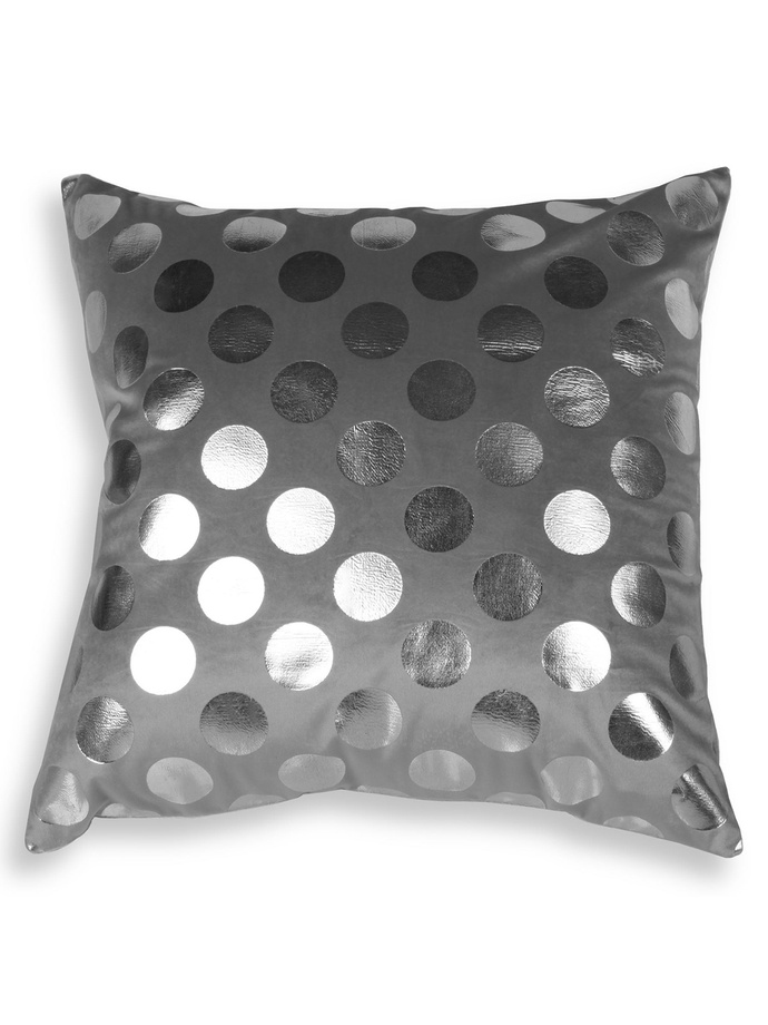 Poszewka dekoracyjna Dots 45x45 A443 - srebrna