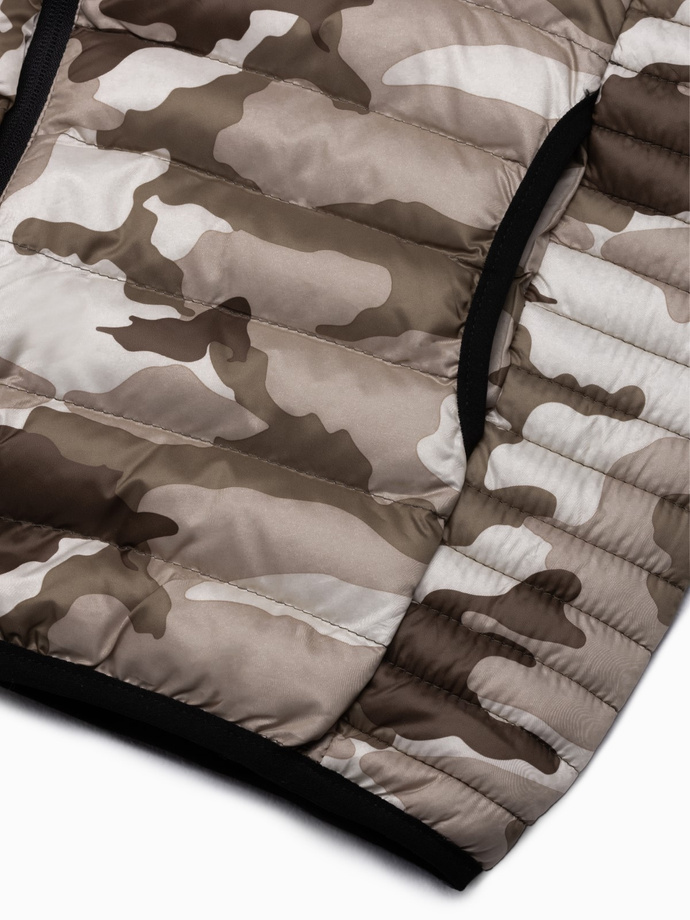 Men's quilted vest - brown moro V53