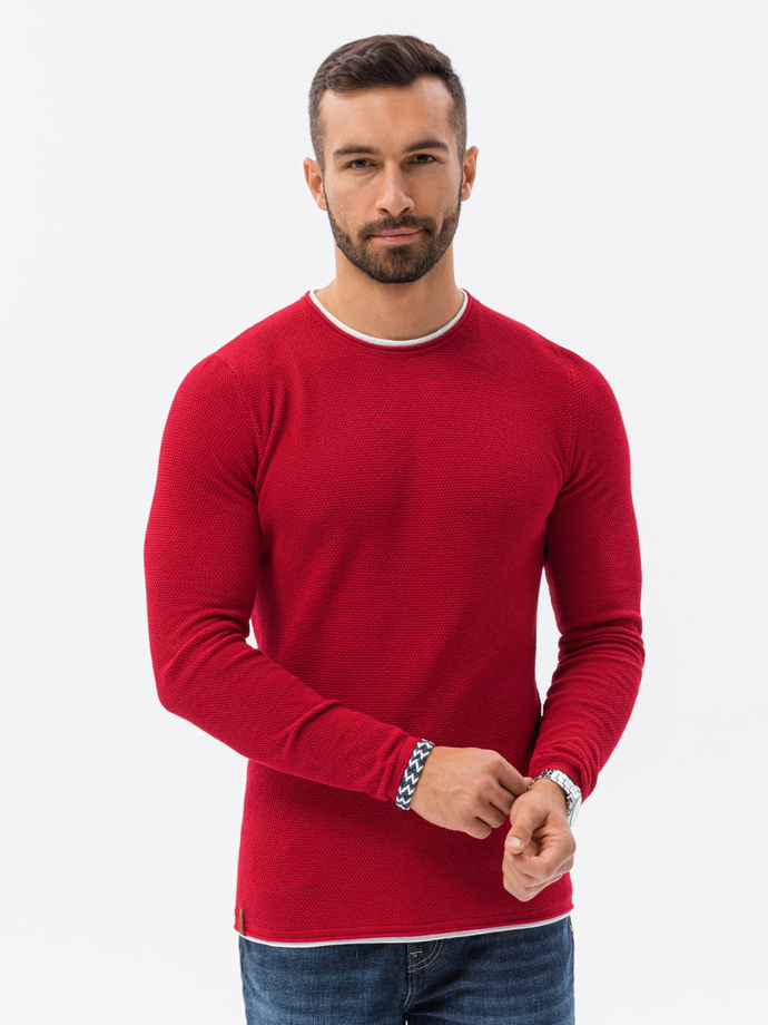 Sweter męski - czerwony V6 E121