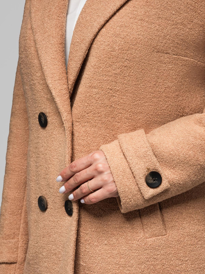 Fashionable women's coat CLR041 - brown