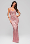 Evening dress LA-OM-DLR192 - pink