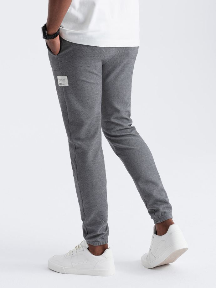 Men's structured knit sweatpants - graphite V5 OM-PASK-0211