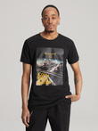 Men's printed T-shirt JACKALSS C S1820 - black