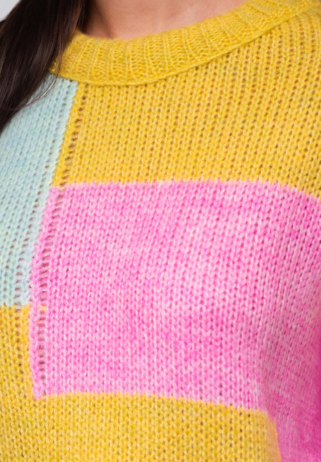 Women's sweater LW-SWSW-0108 - yellow/mint