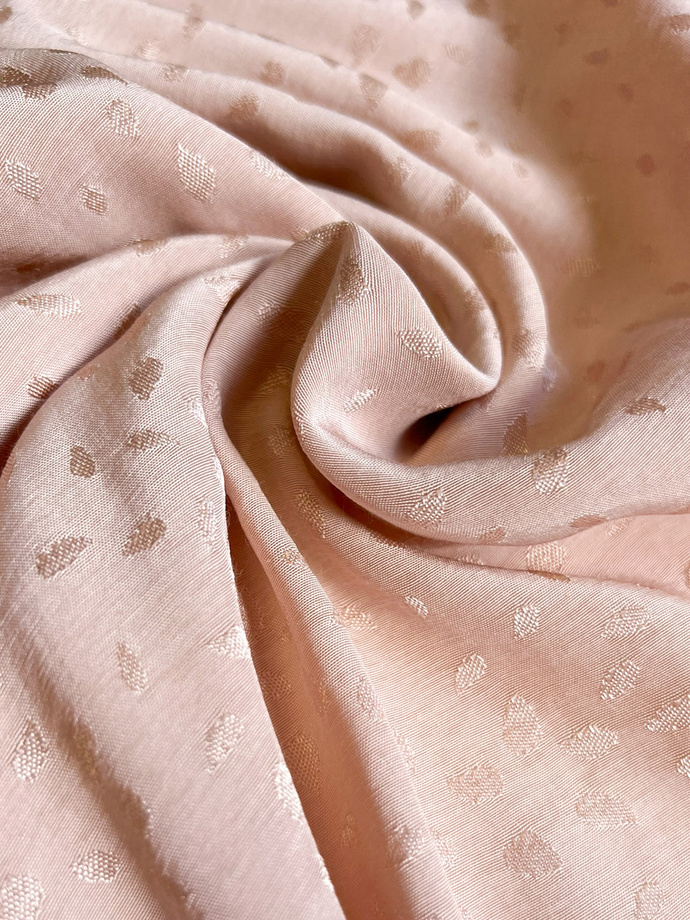 Elegant women's mini dress with heart neckline and long sleeves BIANCA DLR170 - powder pink