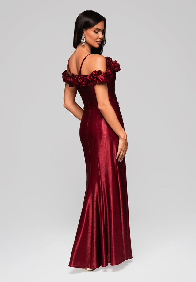 Evening dress LA-OM-DLR213 - burgundy