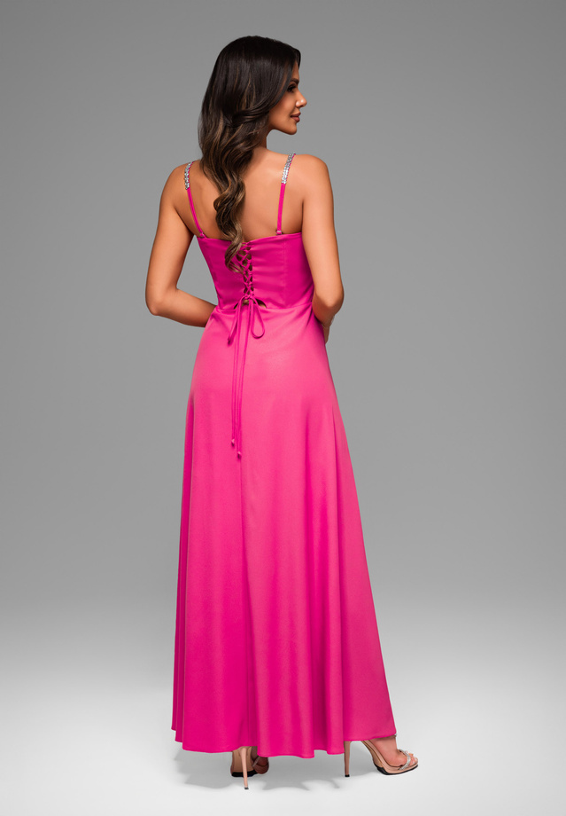 Sukienka wieczorowa LA-OM-DLR042 - fuschia