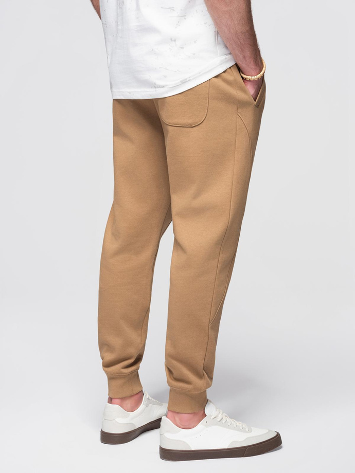 Men's jogger sweatpants - brown V2 OM-PABS-0173