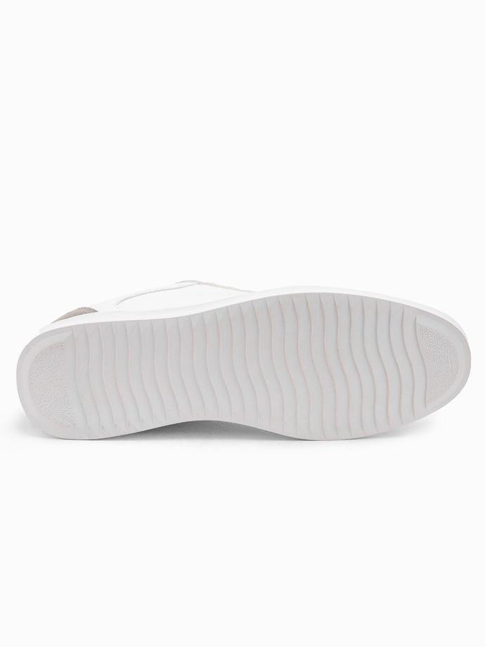 Casualowe męskie buty sneakersy OLDSCHOOL – białe V3 T393